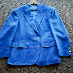 50L Vintage Palm Beach Blue Tweed Knit Jacket